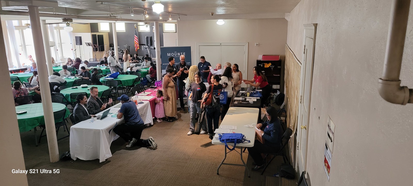 Residents and volunteers at the Friendship Baptist Church Eaton Fire recovery resource event